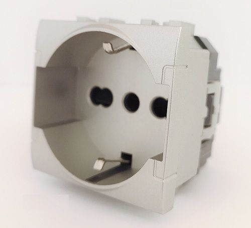 MAPAM 814A Schuko Unel socket (16A-250V) Art 814A Aluminum -