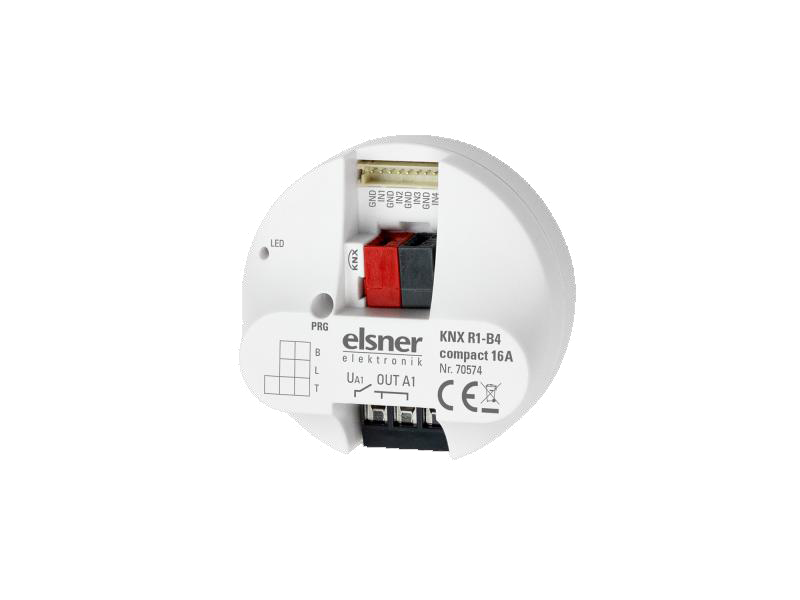ELSNER 70574 Attuatore compatto KNX R1-B4 da 16 A con 1 uscita di commutazione a potenziale zero