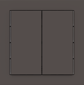 EKINEX EK-T2R-FCC Kit of 2 Line 71 rectangular vertical buttons (30X60) cocoa orinoco colour