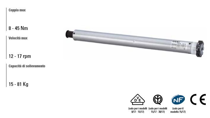 FAAC 130100 TM 45 8/17 TUBULAR MOTOR