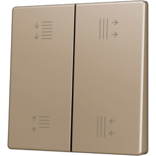 ZENNIO ZS55CSOFT24CC ZS55. Cover for Double KNX Soft push button - Champagne