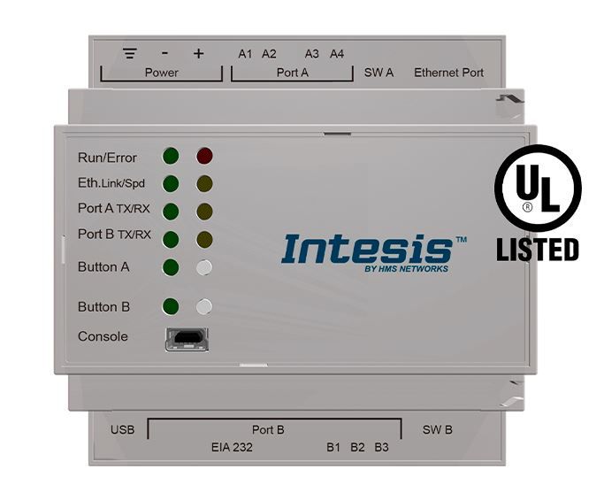 INTESIS INASCKNX6000000 KNX TP to ASCII IP & Serial Server Gateway - 600 points