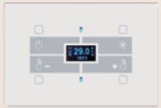 BLUMOTIX BX-F-RWT4 QUBIK BUTTON Glass thermostat cover 4 Buttons 120x80mm White