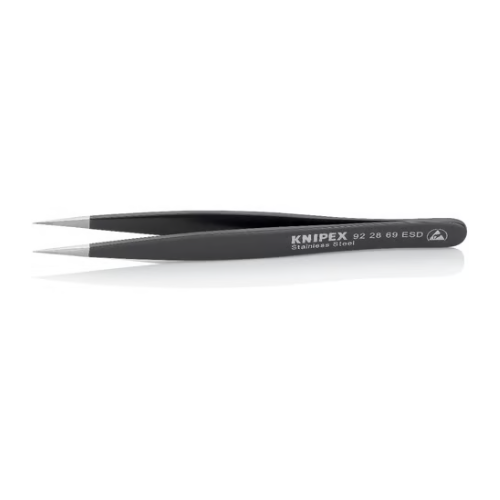 KNIPEX 92 28 69 ESD Pinzetta universale ESD acciaio inox