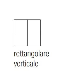 EKINEX EK-TRV-GA Rectangular vertical plastic button for FF series 2-channel pushbutton (2pcs)