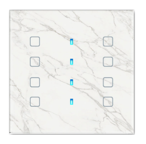 BLUMOTIX BX-F-QWM8 QUBIK MARBLE Glass Cover 8 Buttons 80X80mm Black