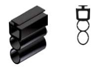 ABTECNO WI-315283 EPDM RUBBER PROFILE GP12/14-38-01