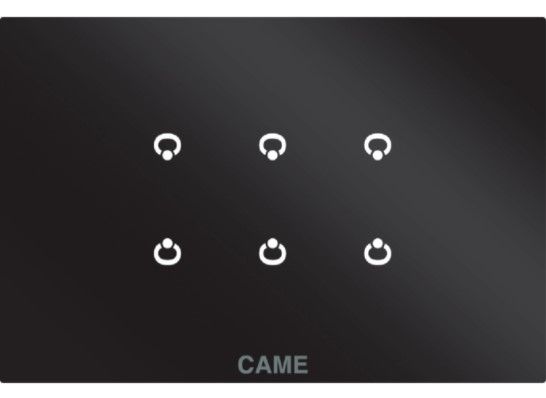 CAME 67600490 OH/6ITC BK MOD.6 ING.SU BLACK PLATE