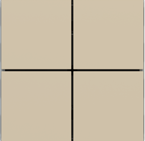 EKINEX EK-TQQ-FCO Kit of 4 square (40x40) FF (Form/Flank/NF) buttons Beaver Color Ottawa