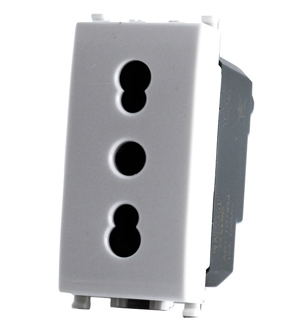 MAPAM 618B Gem 618B White Bivalent Socket (16A-250V)