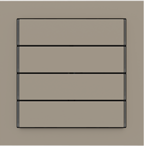 EKINEX EK-T4R-FCO kit of 4 horizontal rectangular Linea 71 buttons (60 x 15) color beaver ottawa