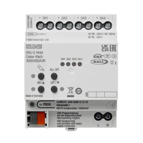 JUNG 300041SDA2R KNX DALI-2 color actuator, 4 channels, safe