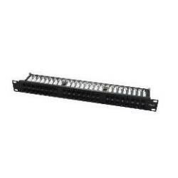WP RACK WPC-PAN-5U-48HD Patch Panel 19 pollici Cat.5E UTP 48 porte RJ45 Alta Densità 1U, Nero