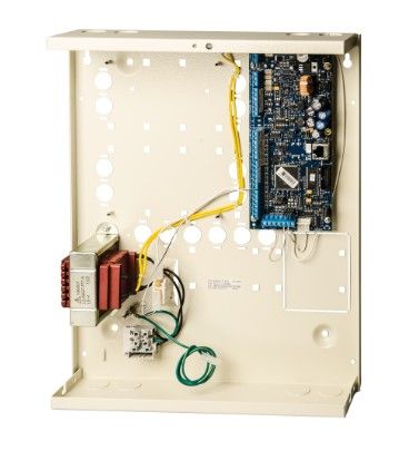 ARITECH INTRUSION ATS1500A-SM ADVISOR ADVANCED control unit in a small metal enclosure with 8 supervised inputs expandable to 32 with wired inputs