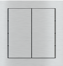 EKINEX EK-T2R-GBQ Kit of 2 Linea 71 rectangular vertical buttons (30X60) aluminum colour