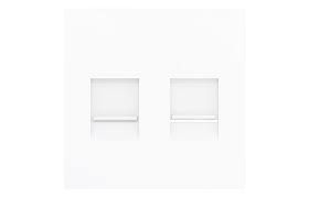 ZENNIO 830001309 ZS55 double RJ45 cover, matt white