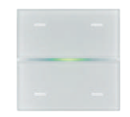 EELECTRON 9025GL04B01 9025 KNX CAPACITIVE BUTTON, WHITE GLASS 4 CHANNELS