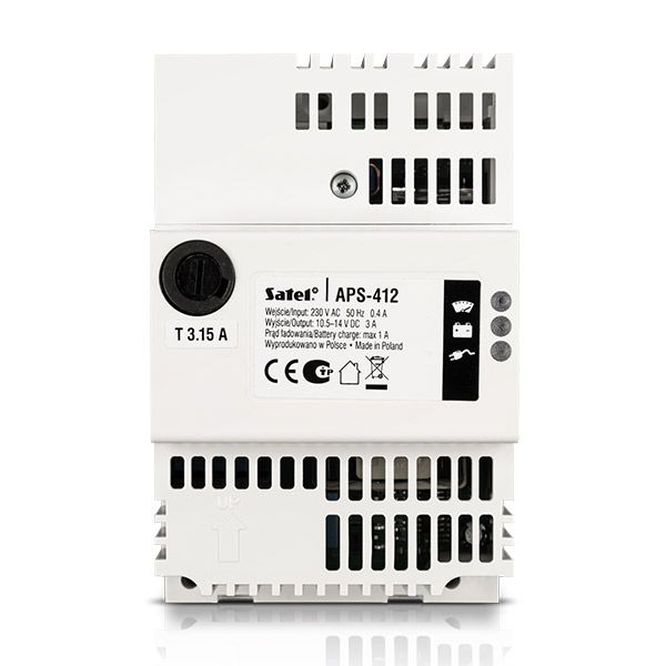SATEL APS-412 Alimentatore switching di backup 12V DC / 4A (3A + 1A)