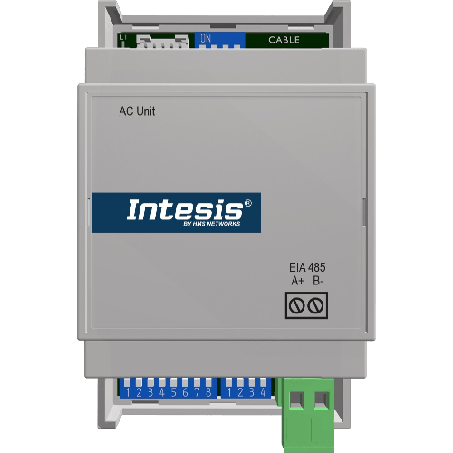 INMBSMIT001I000 Intesis Gateway Mitsubishi Electric Domestic, Mr. Slim e City Multi a Modbus RTU — 1 Unità Interna — Connessione via connettore CN105 o CN92 — Configurazione via DIP switch