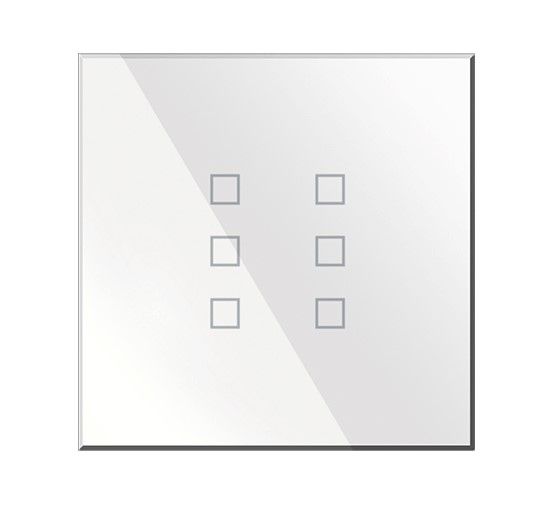 BLUMOTIX BX-Q06W KNX multifunction keyboard in square ABS 80X80mm