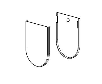 NICE 1023.18.00 White cover kit for Acmeda S45 roller brackets 