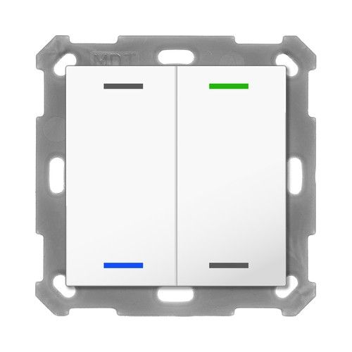 MDT RF-TAL55T202.01S RF KNX+ Taster Light 55 2T, Secure, +T, b.brill.