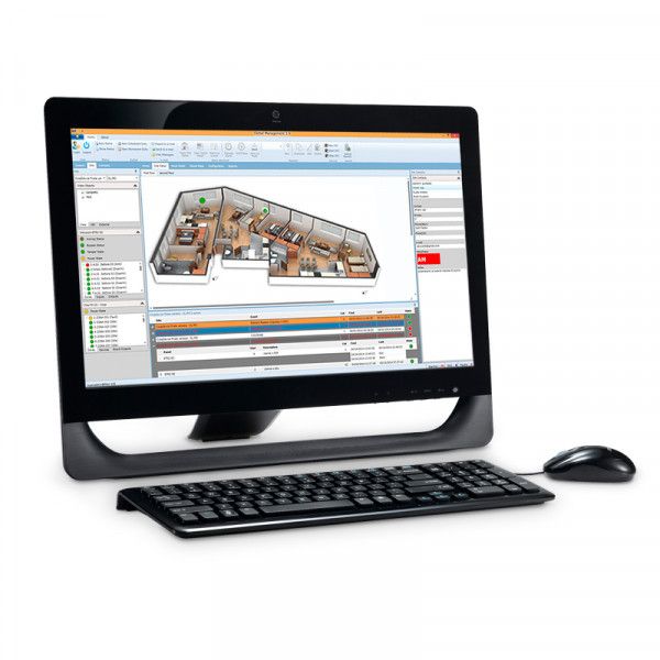 ELMO GPRO2 enza del software di supervisione GLOBALPRO, gestione max 1.000 punti allarme tra i quali 64 punti video fino ad un max di 64 telecamere