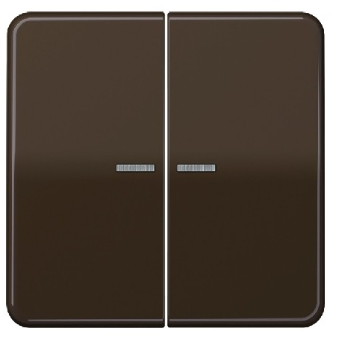 JUNG CD10921STRFBR KNX RF pushbutton, 2 channels, brown