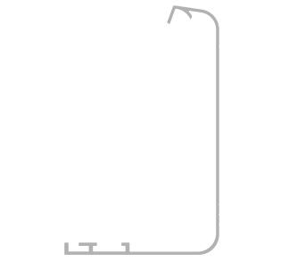 CAME 818XA-0014 COVER PROFILE FLUO-SL ANOD 6620 MM 2PCS