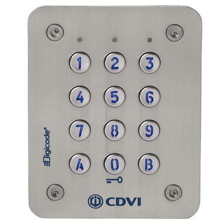 CDVI CAASE Vandal-proof built-in backlit keyboard