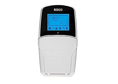 RISCO RP432KP0000A LCD icon keyboard, blue backlight, rubber keys.