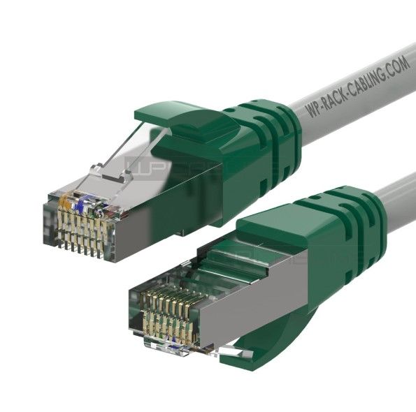 WP RACK WPC-PAT-5F100 CAT 5e F-UTP CROSSOVER PATCH CABLE 10m GREEN