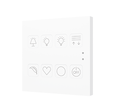 ZENNIO ZVITR8W RGB 8 KEY. PC-ABS CAPACITIVE BUTTON