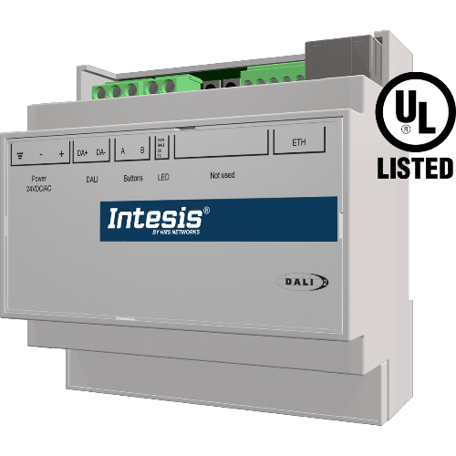INTESIS INMBSDAL0640500 DALI-2 server gateway to Modbus TCP - 1 channel