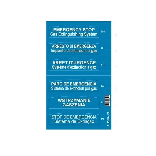 ARITECH FIRE 2196846 Set of labels for manual alert blue 240345