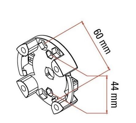 FAAC 132305 SUPPORT FOR ZF INTERAXLE 44 BRACKETS