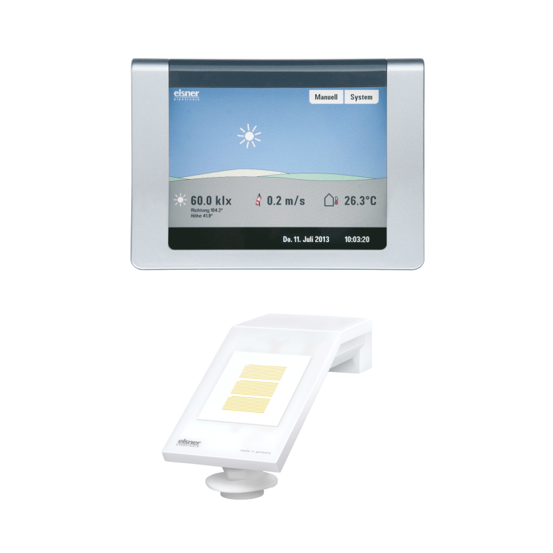 ELSNER 60140 Sistema di controllo degli edifici WS1 Color-2-alluminio per 2 azionamenti 230 V