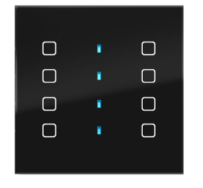 BLUMOTIX BX-F-QB8 QUBIK BUTTON Glass Cover 8 Buttons 80X80mm Black