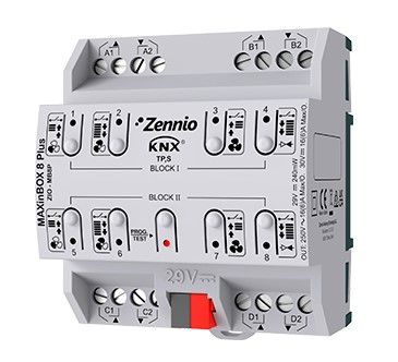 ZENNIO ZIO-MB8P MAXinBOX 8 Plus - Multifunction actuator. 8 x 16A outputs C-Load.