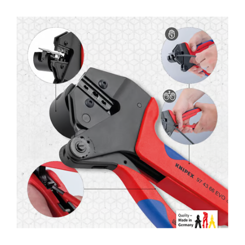 KNIPEX 97 43 66 EVO Pinza universale per terminale MC4 EVO2
