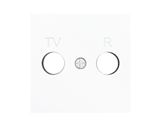 ZENNIO 2830001508 Cover Presa TV-R/SAT ZS55,bianco 