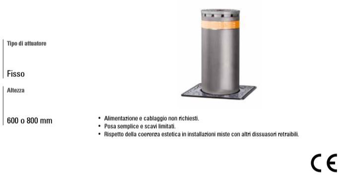 FAAC 116021 J275/800 F FIXED COATED STEEL BOLLARD