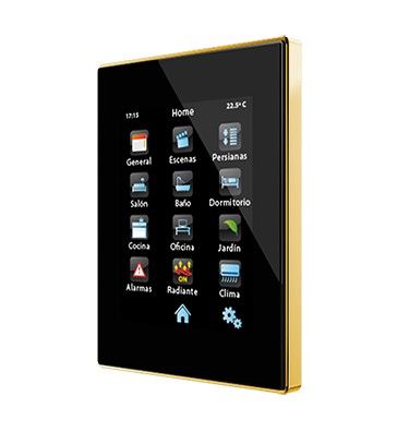 ZENNIO ZVI-Z41PRO-AG Touch Z41 Pro, antracite cornice oro
