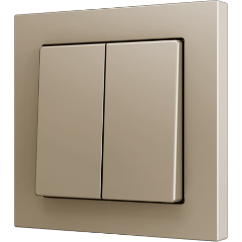 ZENNIO ZS552PB2C ZS55. Double Soft push button for 2 binary inputs