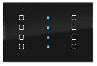 BLUMOTIX BX-F-RB8 QUBIK BUTTON Glass Cover 8 Buttons 120X80mm Black