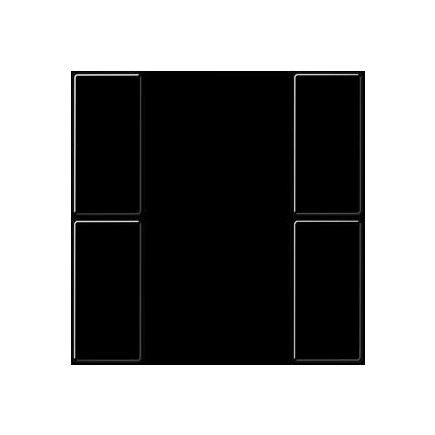 JUNG A502TSASW Key covers for sensor 2 channels F50- mod. A500- black