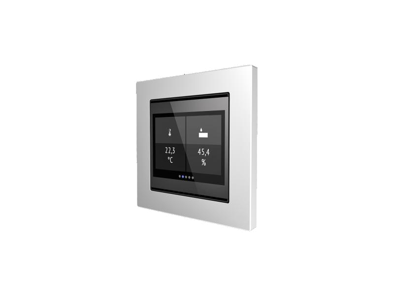 ELSNER 70812 Cala Touch KNX TH 3.x- jet black RAL 9005 Environmental controller with temperature/humidity sensor