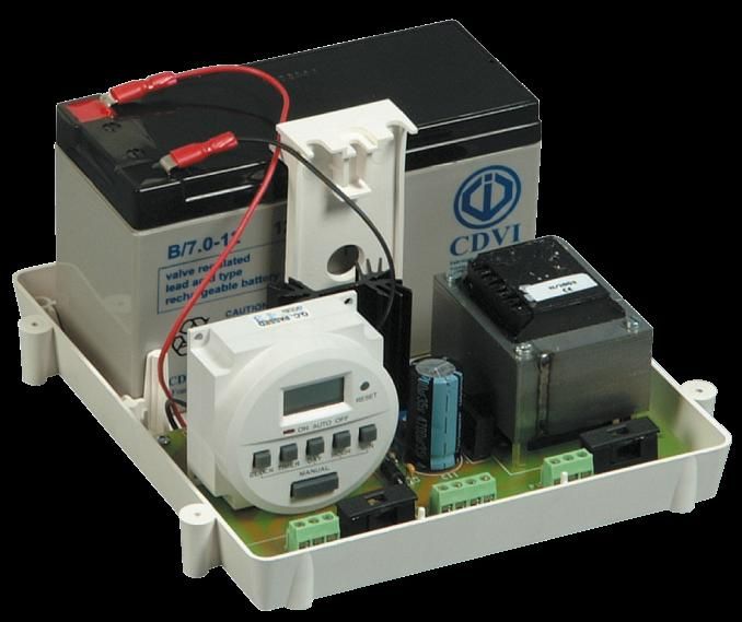 CDVI BS60H STABILIZED 12V-1.5A POWER SUPPLY WITH BATTERY CHARGER