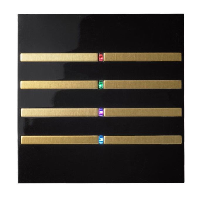 BLUMOTIX BX-F-QKB-GOLD QUBIK SENSITIVE Keyboard Cover ABS 80X80 8 Buttons Black