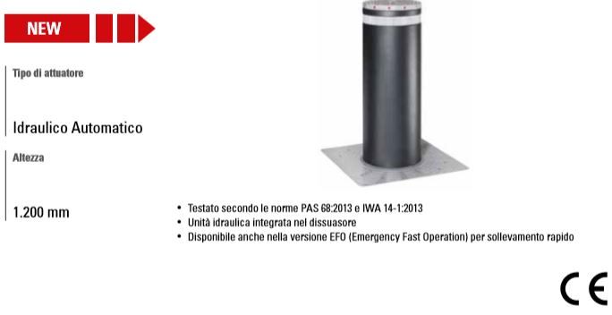 FAAC 116381 J355HA M50/H1,200 INOX Concealed Security Bollard